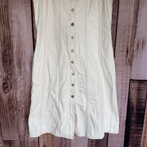Kowtow Dress Panel Sustainable Organic Denim Ecru Minimal Ethical Capsule Xl Nwt — image 3 of 8